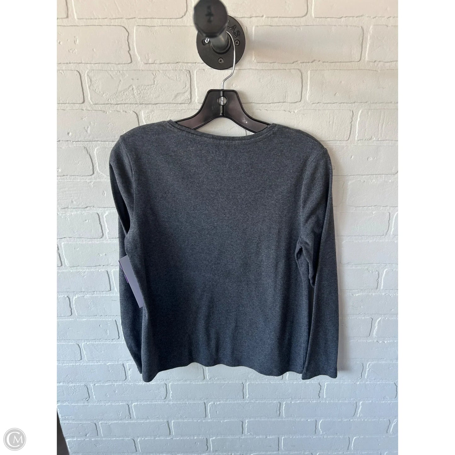 Top Long Sleeve Basic By Talbots In Grey, Size: Lp