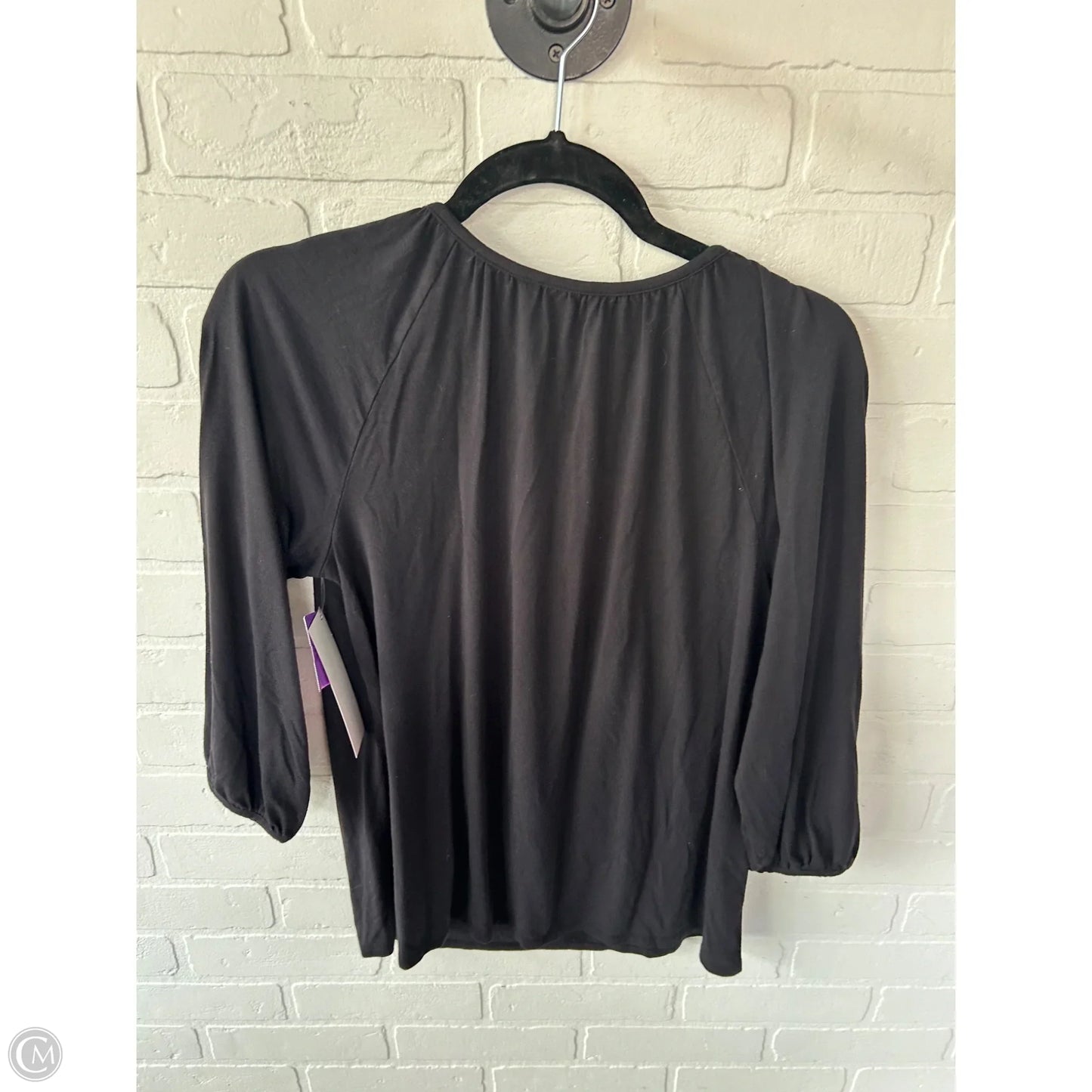 Top Long Sleeve By Croft And Barrow In Black, Size: S