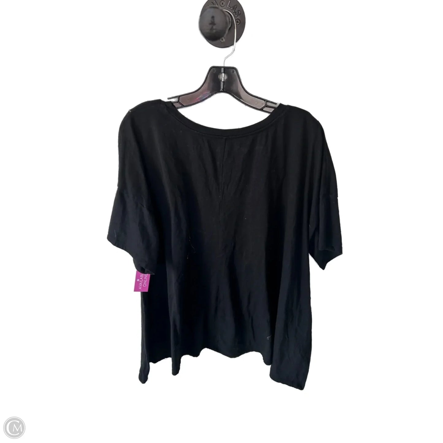 Top Short Sleeve By Lane Bryant In Black, Size: 4x