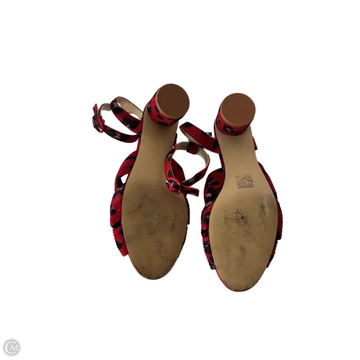 Sandals Heels Block By Cabi In Red, Size: 8