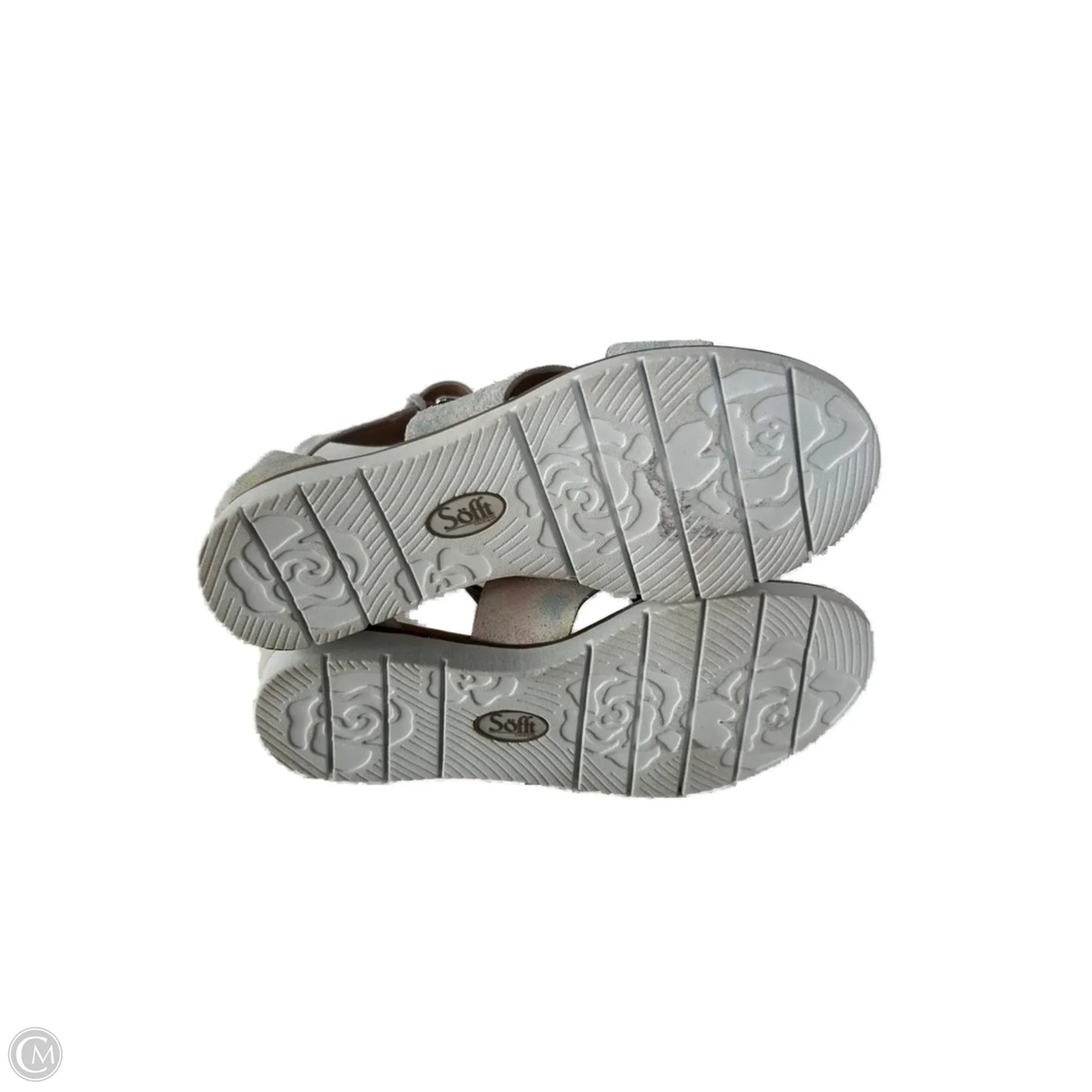 Sandals Flats By Sofft In Cream & Pink, Size: 7.5