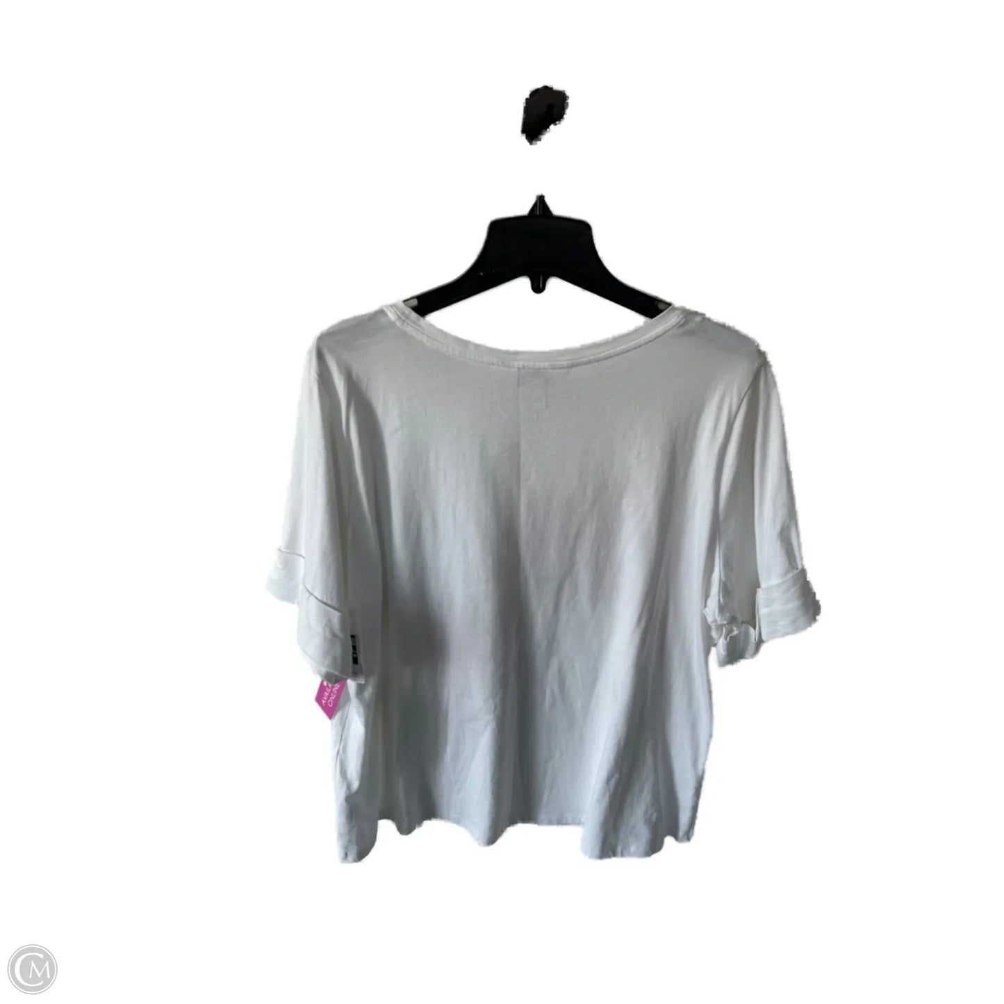 Top Short Sleeve Basic By Liz Claiborne In White, Size: 1x