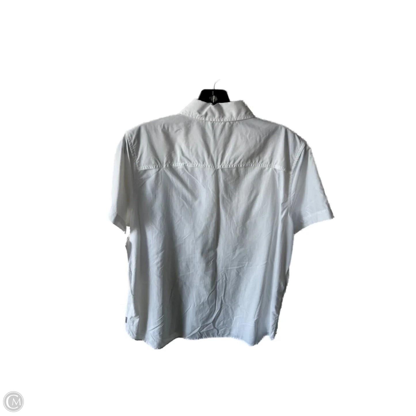 Top Short Sleeve By Eddie Bauer In White, Size: M