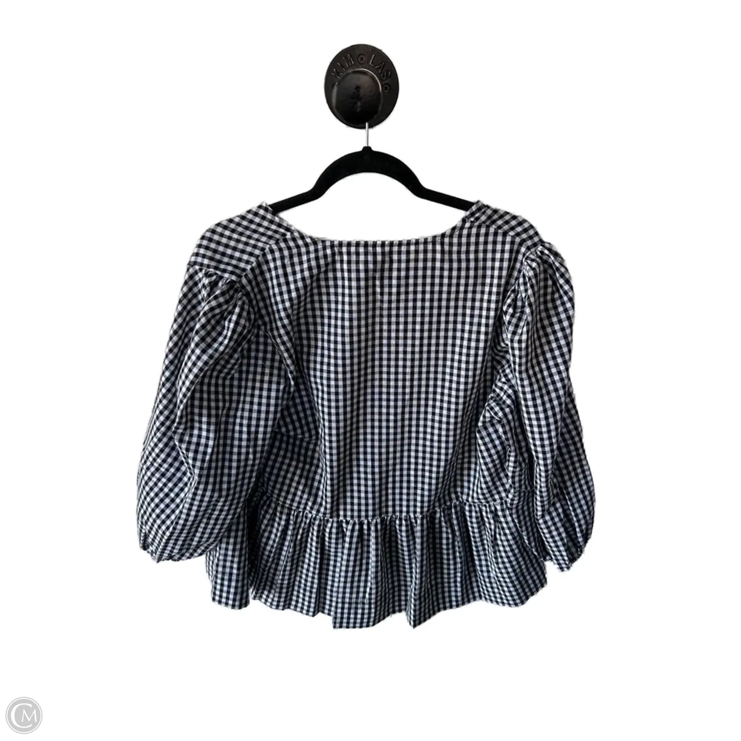 Top Long Sleeve By Clothes Mentor In Black & White, Size: L