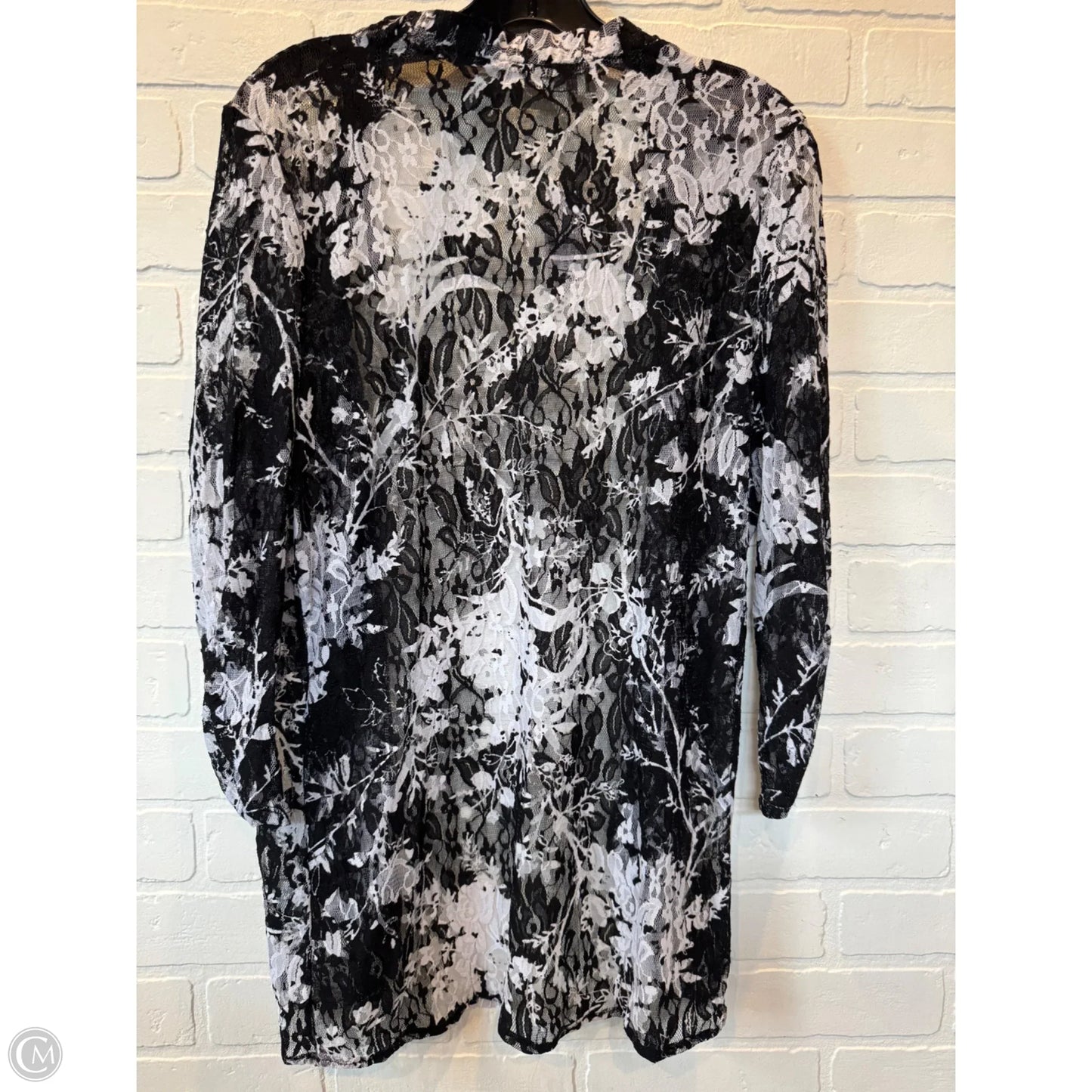 Cardigan By Christopher And Banks In Black & White, Size: M