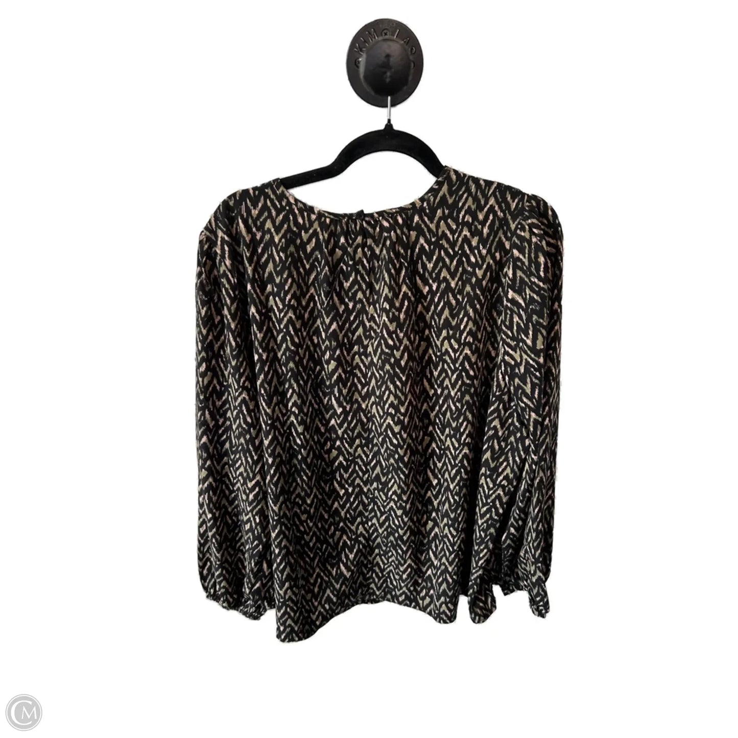 Top Long Sleeve By Maurices In Black & Green, Size: 2x
