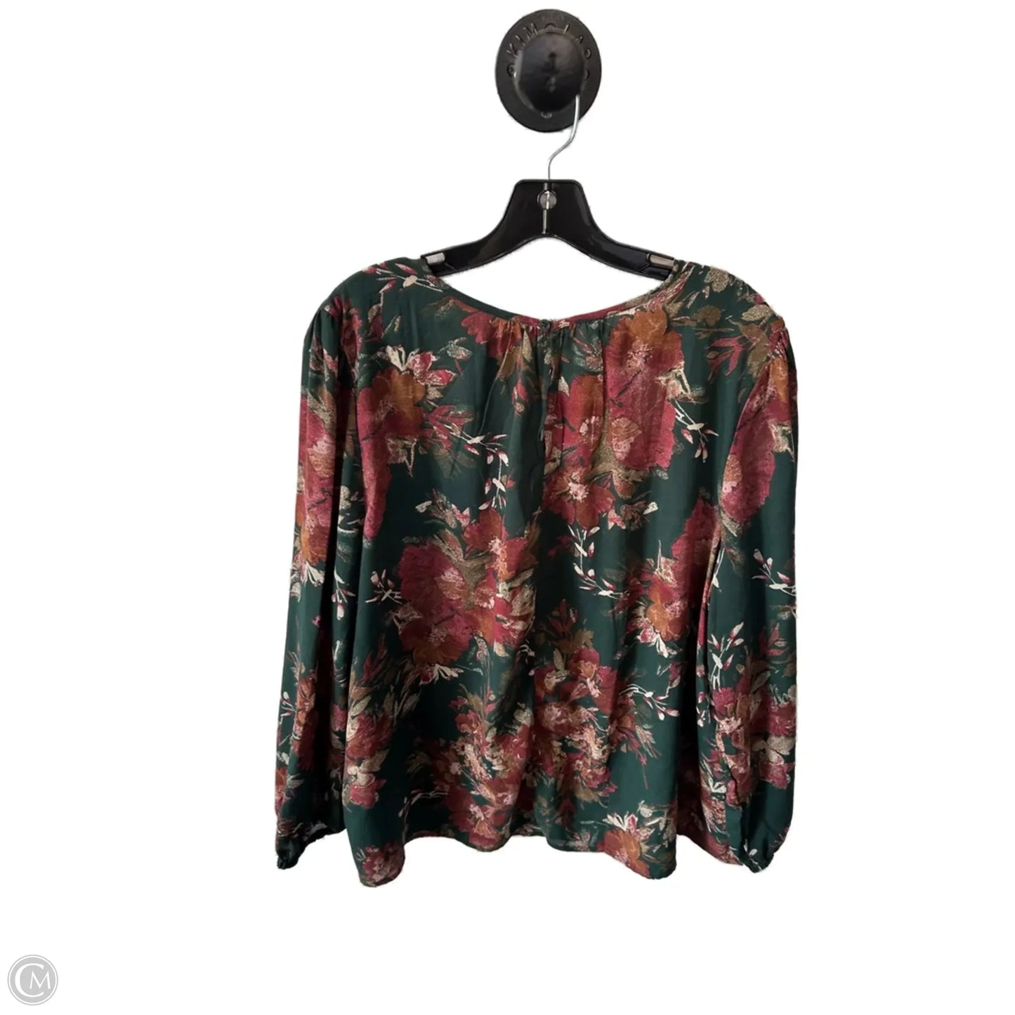 Top Long Sleeve By Maurices In Green & Red, Size: 2x