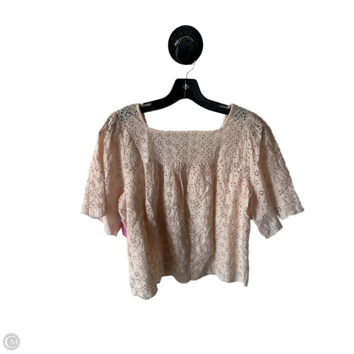 Top Short Sleeve By Gap In Cream, Size: L