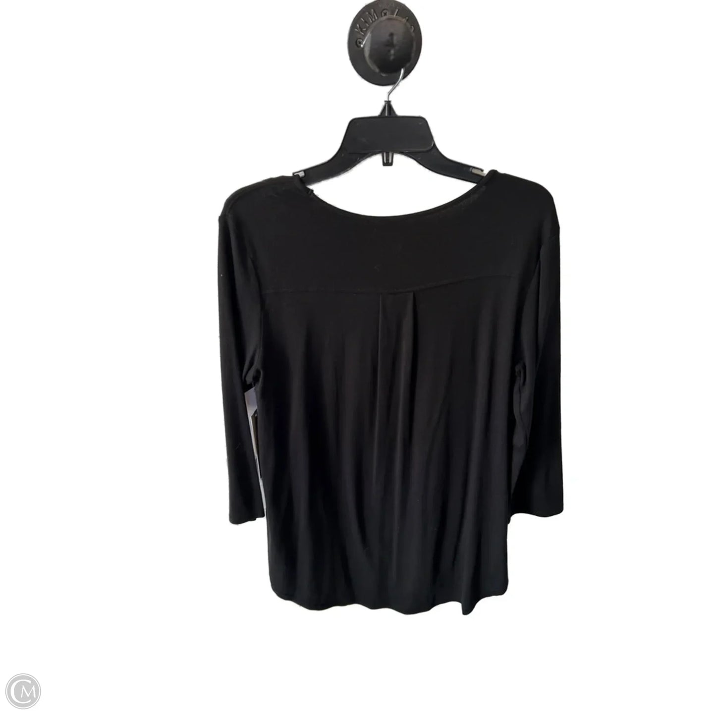 Top Long Sleeve Basic By Joan Vass In Black, Size: M