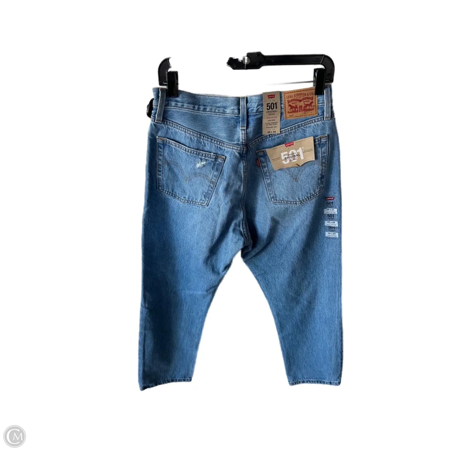 Jeans Straight By Levis In Blue Denim, Size: 8