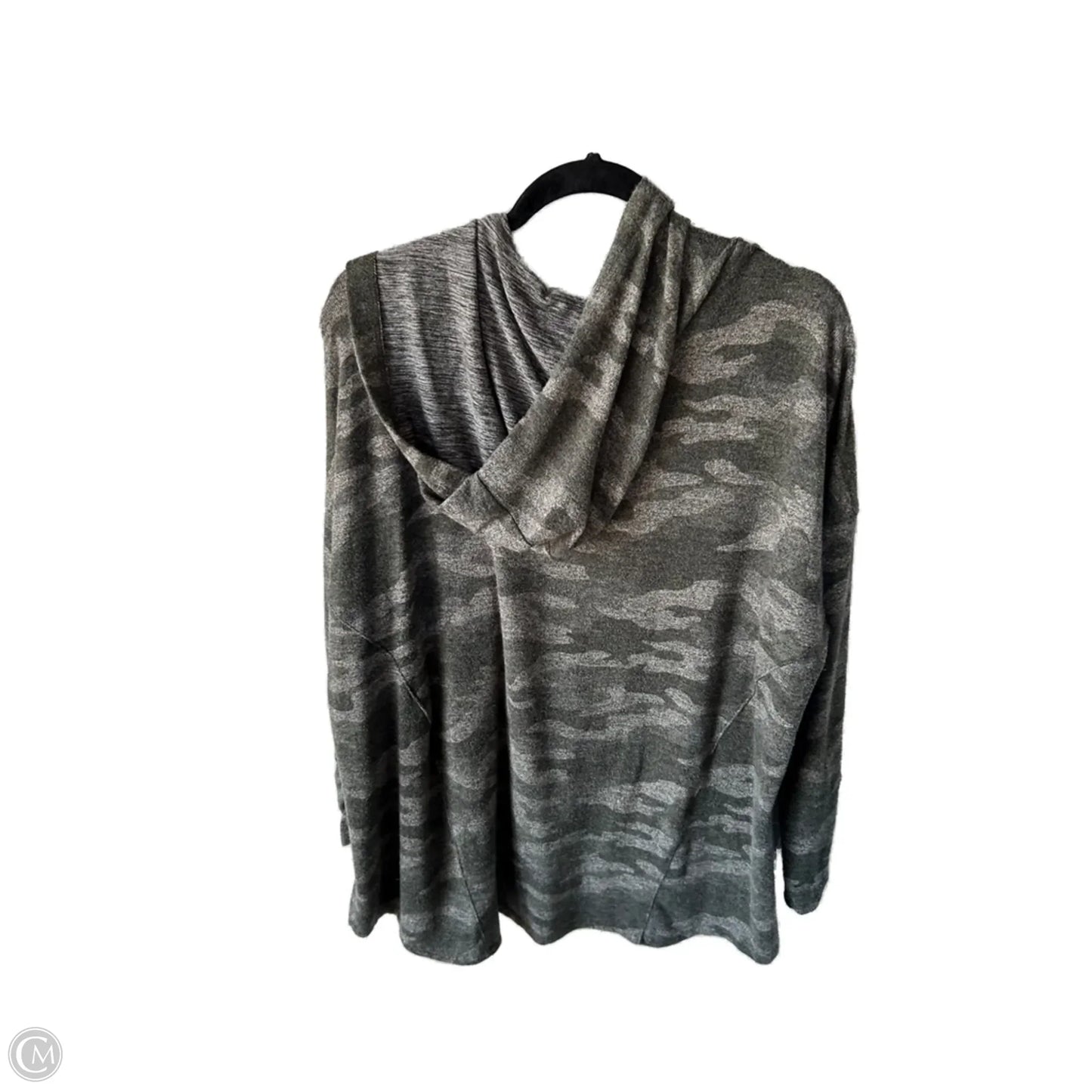 Sweater Cardigan By Maurices In Green & Grey, Size: 1x