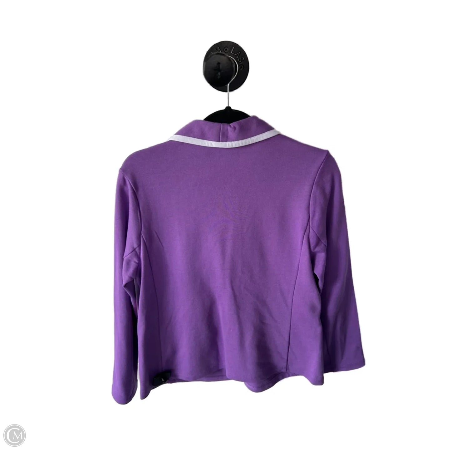 Blazer By Susan Graver In Purple & White, Size: S