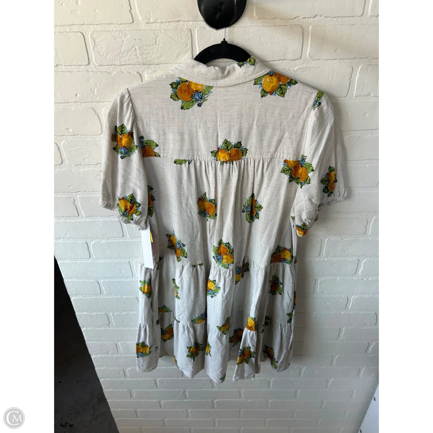 Dress Casual Short By Jane And Delancey In Cream & Yellow, Size: Xl