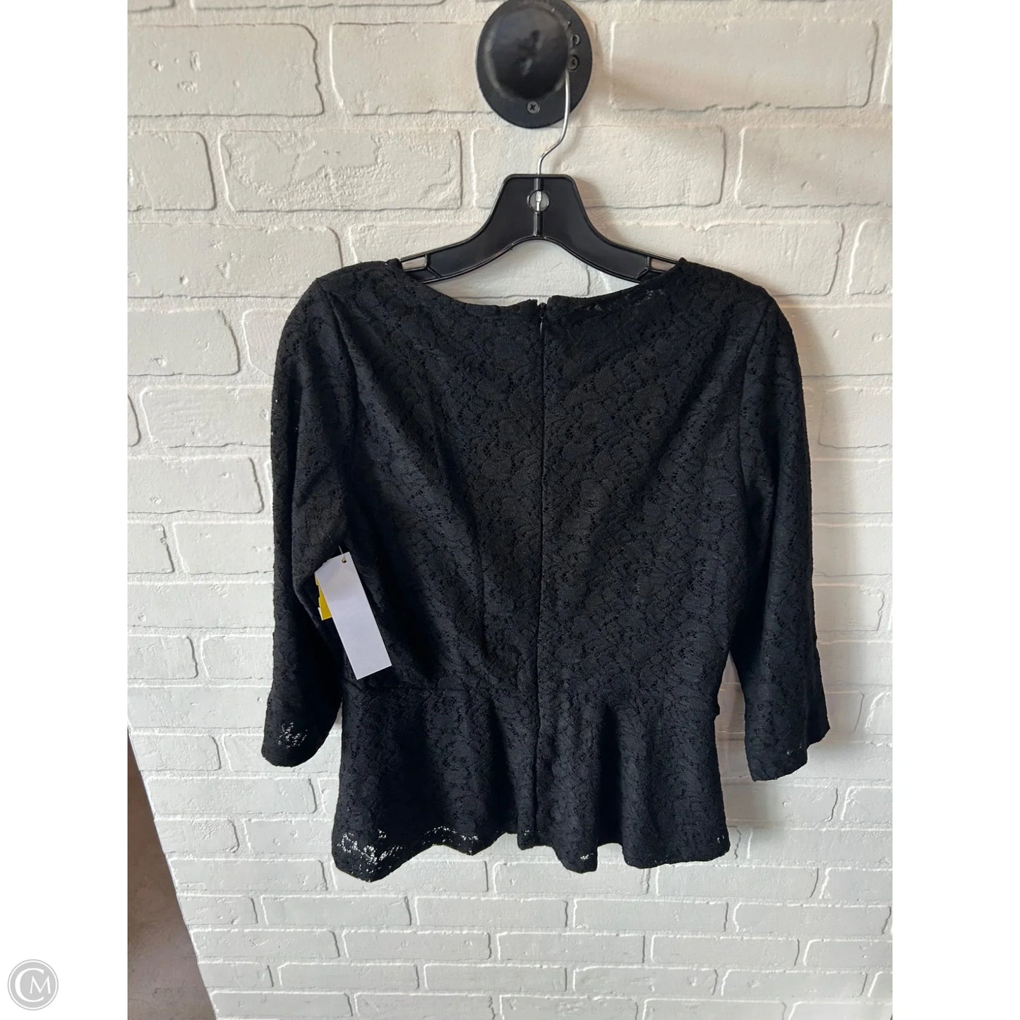 Top 3/4 Sleeve By Talbots In Black, Size: L