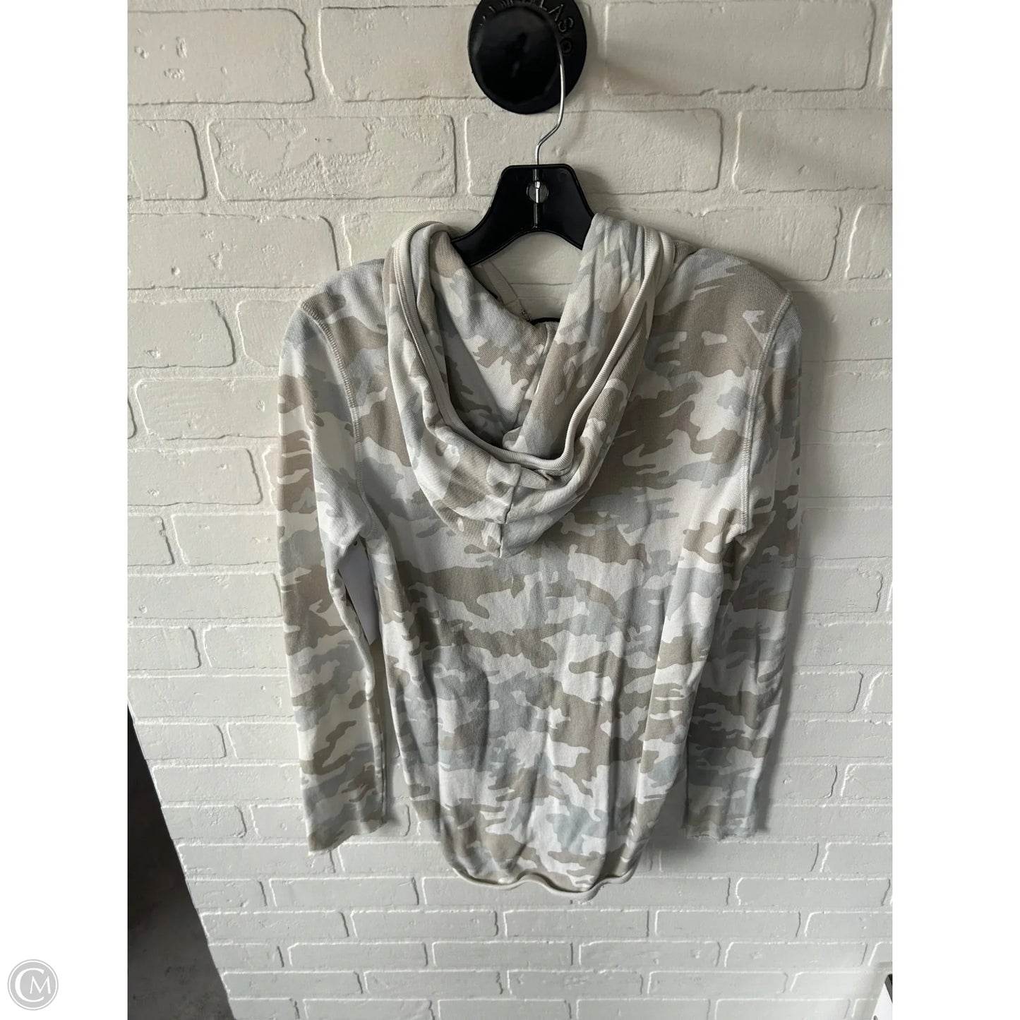 Sweatshirt Hoodie By Atm In Cream & Tan, Size: M