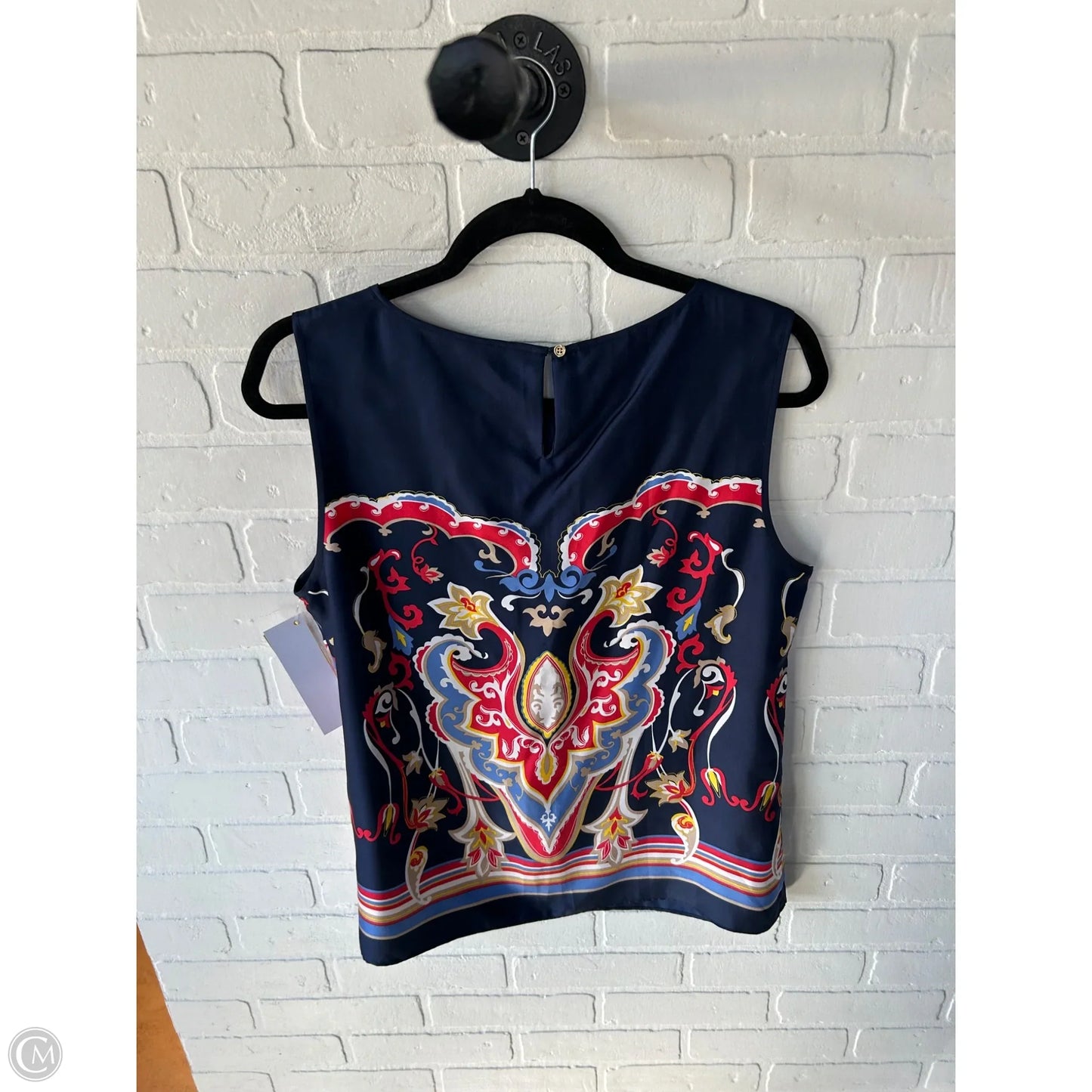 Top Sleeveless By Talbots In Blue & Red, Size: L