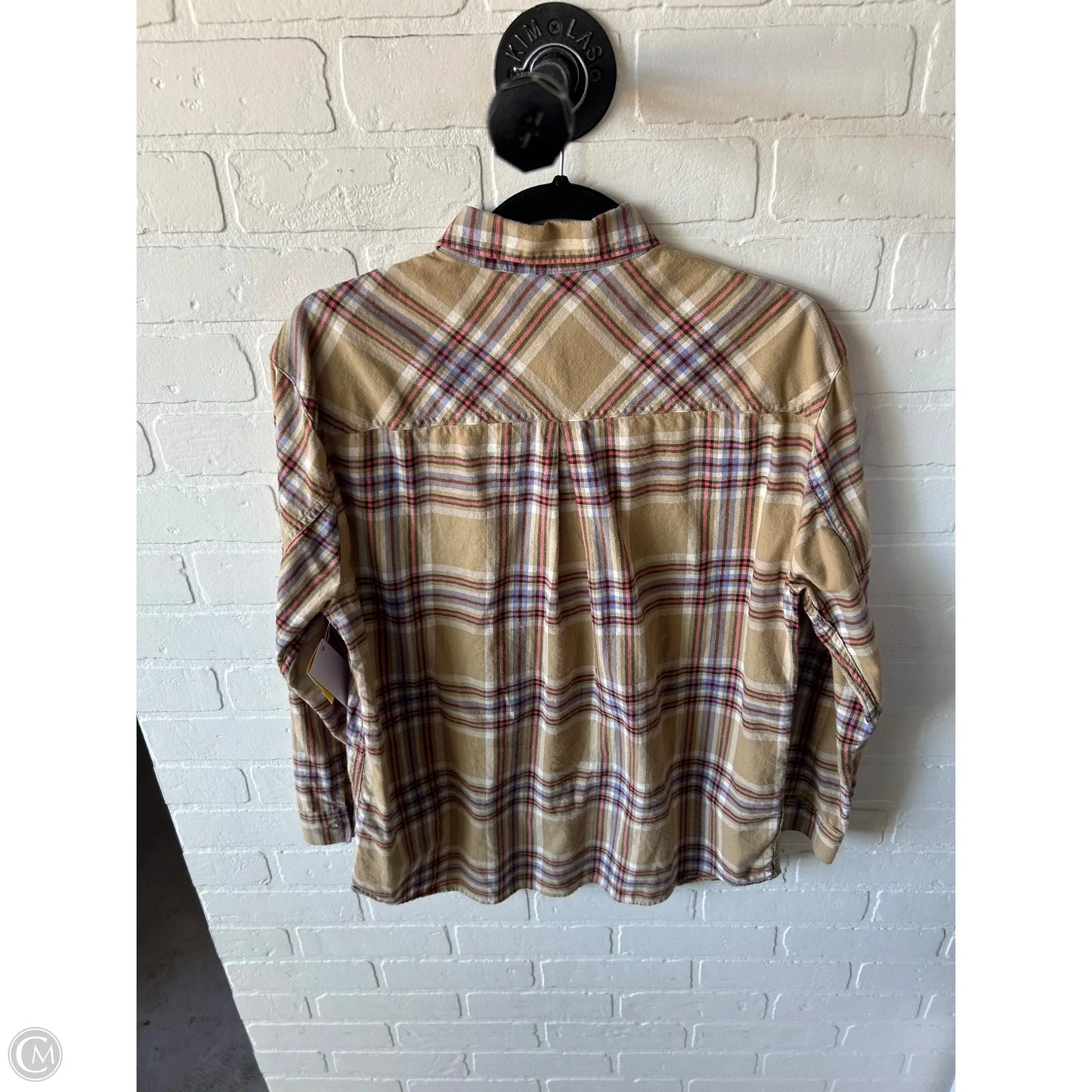 Top Long Sleeve By Eddie Bauer In Tan, Size: M