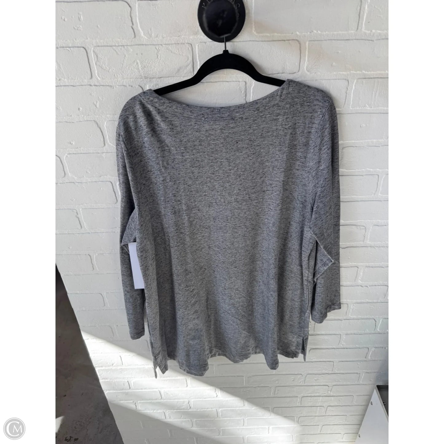Top Long Sleeve By Pure Jill In Grey, Size: Xl