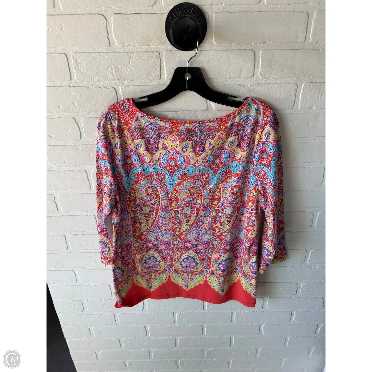 Top Long Sleeve By Talbots In Orange, Size: Lp