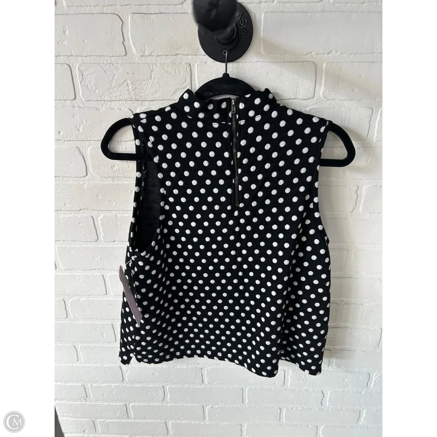 Top Sleeveless By Anthropologie In Black & White, Size: M