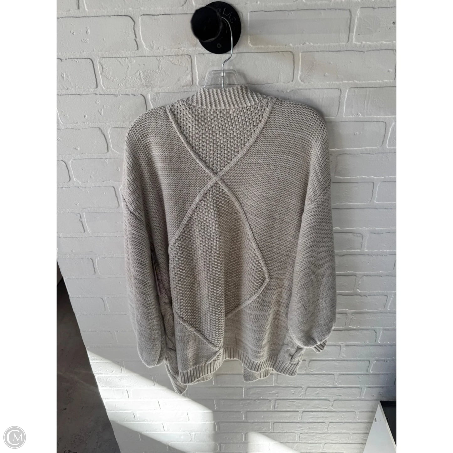 Sweater Cardigan By Skies Are Blue In Cream, Size: L