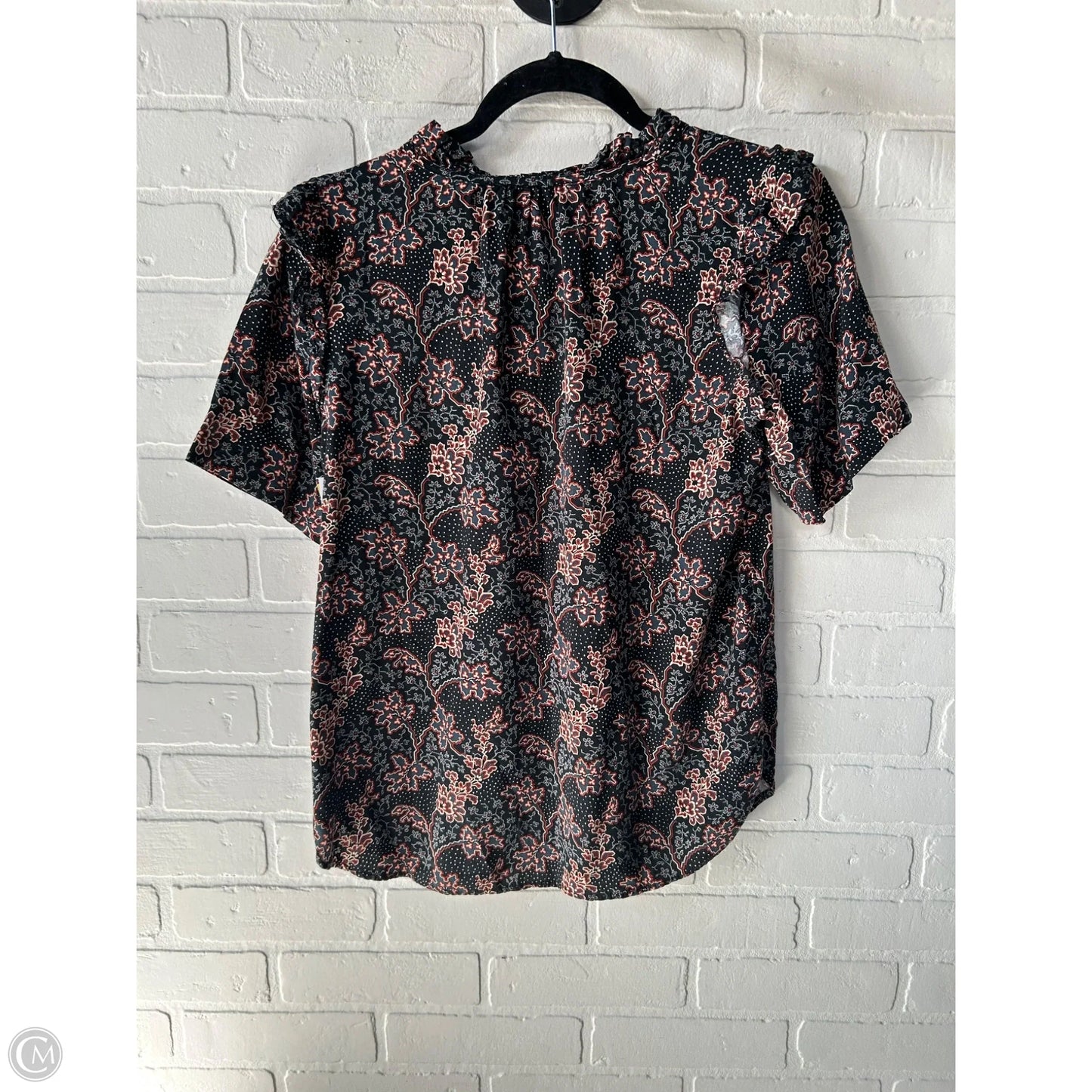 Top Short Sleeve By Loft In Black, Size: Xs