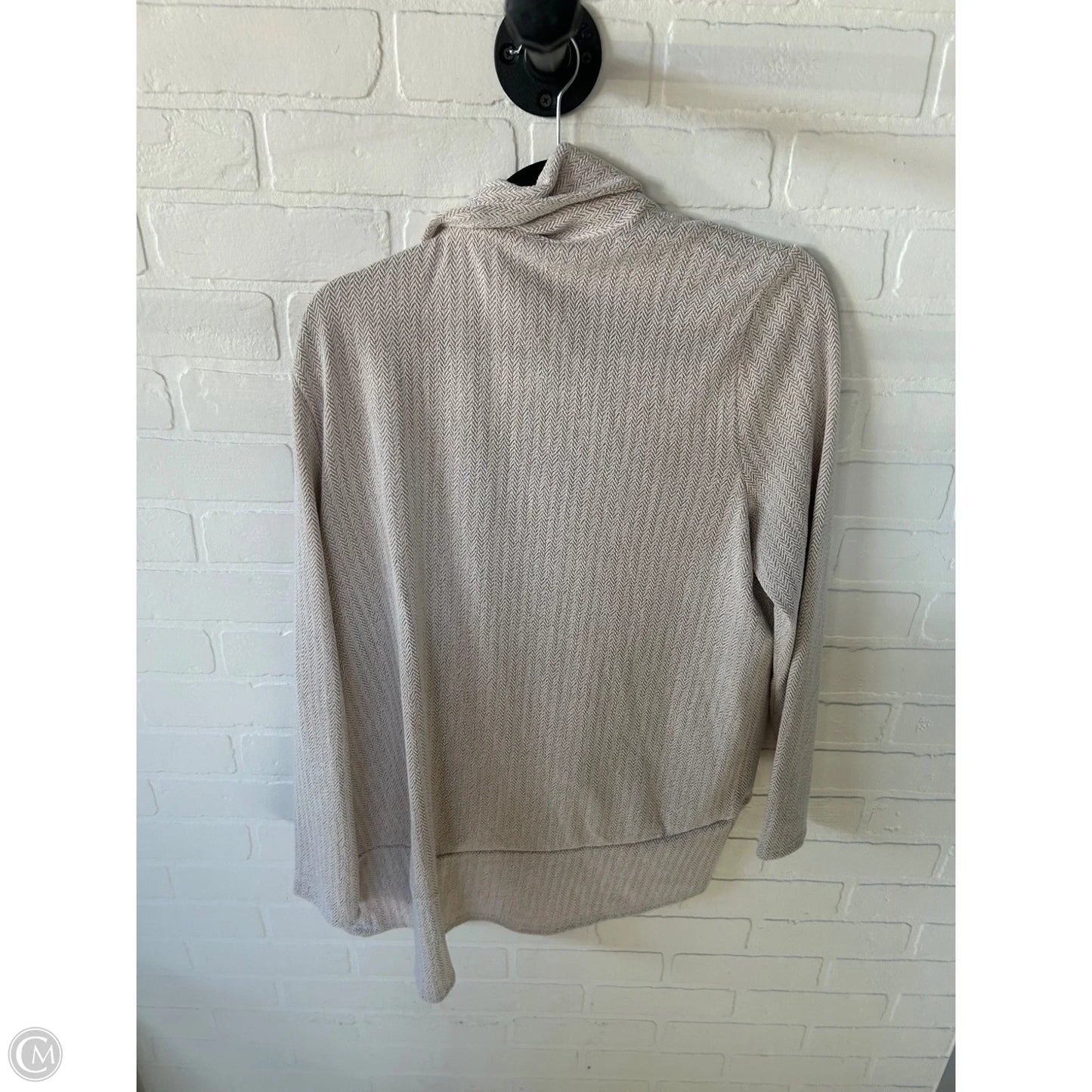 Sweater Cardigan By Maurices In Tan & White, Size: L