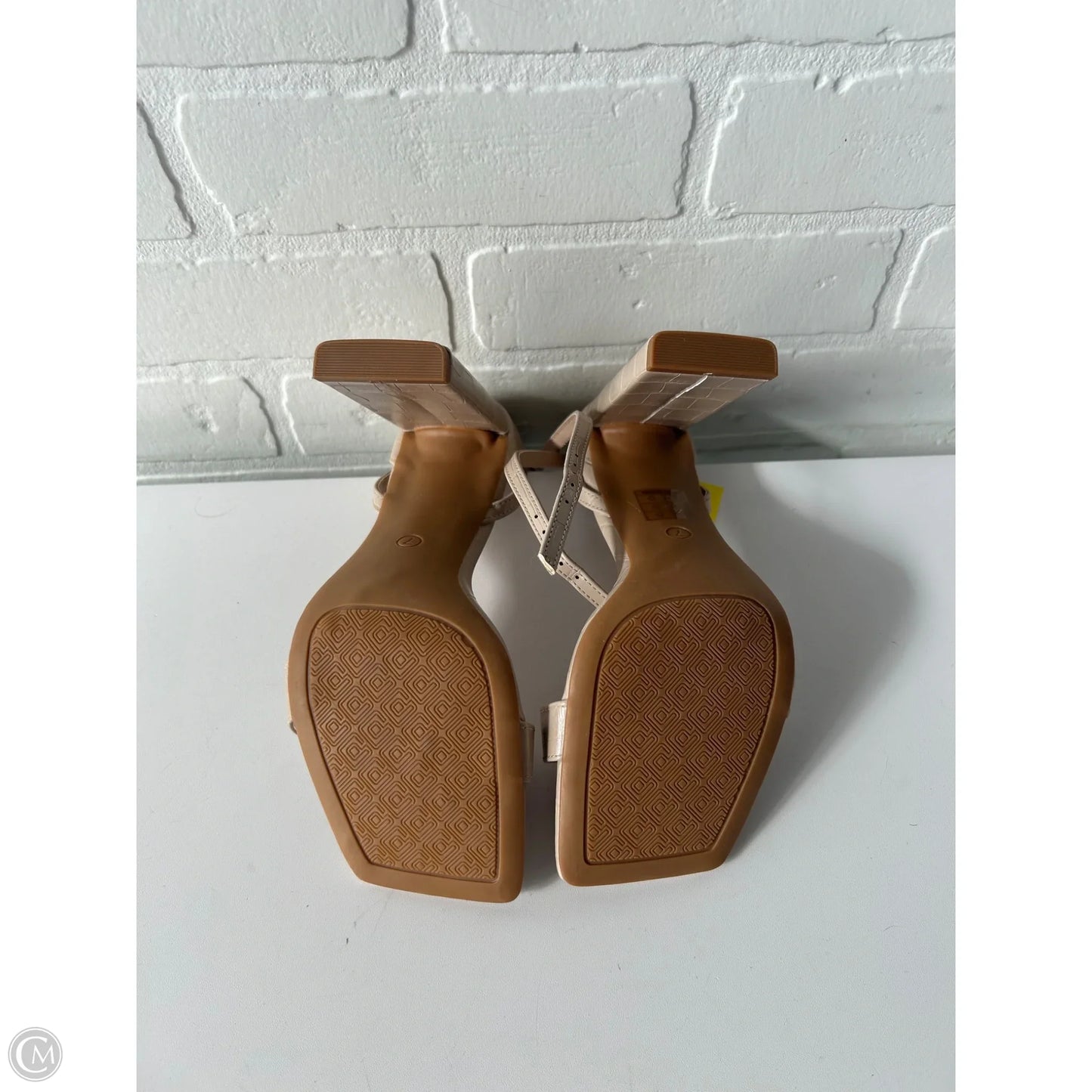 Sandals Heels Block By Dream Pairs In Tan, Size: 7