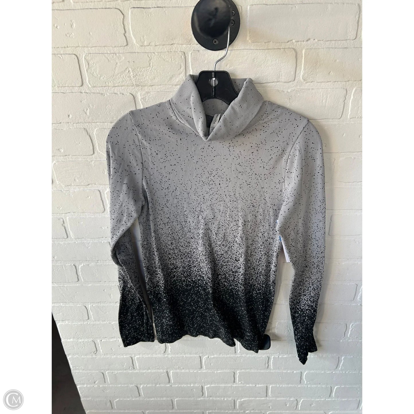 Athletic Top Long Sleeve Crewneck By Athleta In Black & Grey, Size: S