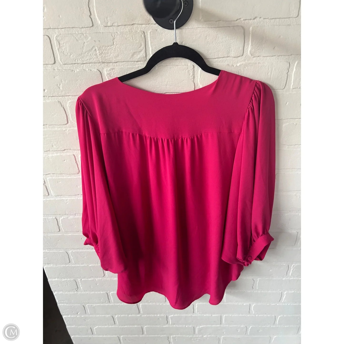 Top 3/4 Sleeve By Chicos In Pink, Size: S