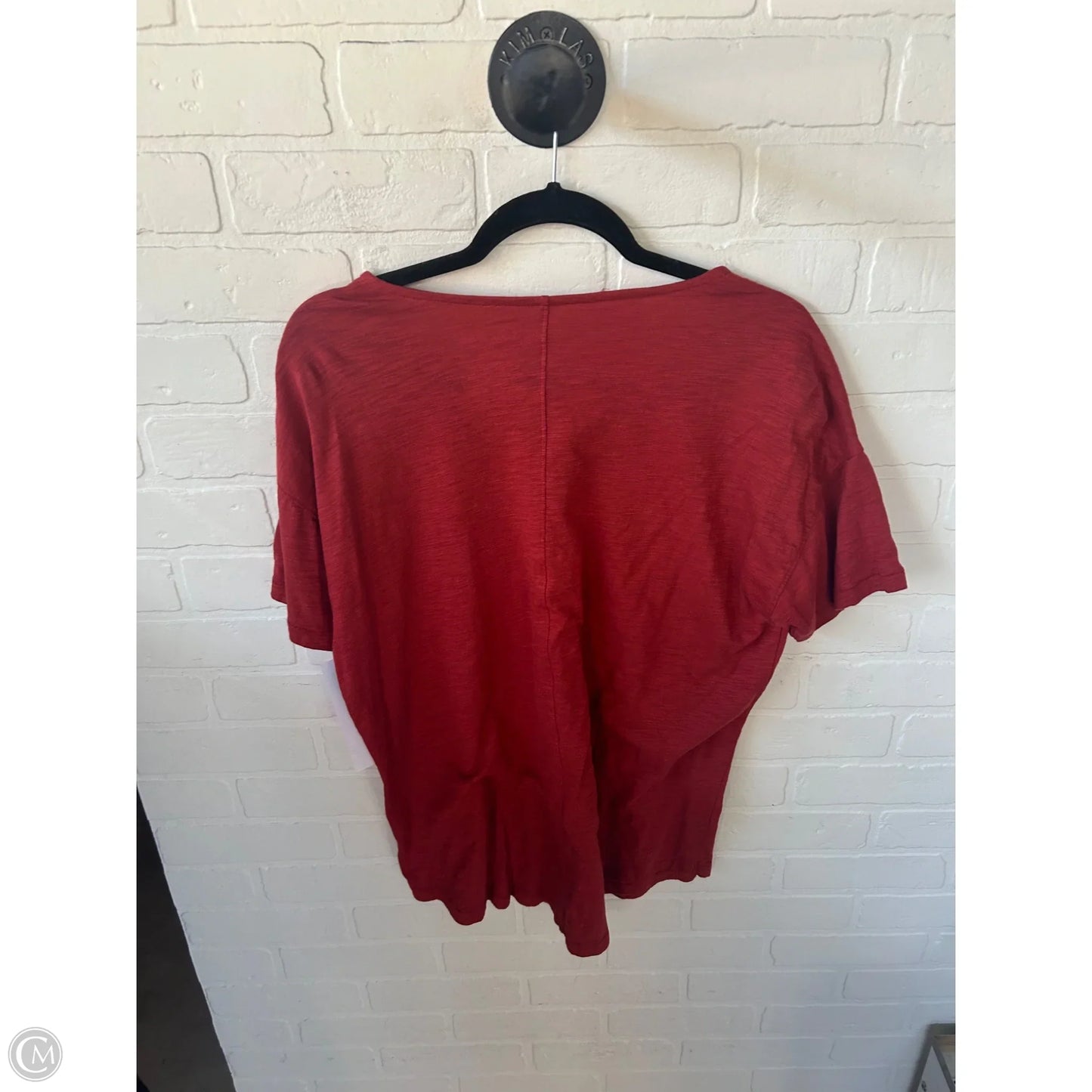 Top Short Sleeve Basic By Knox Rose In Orange, Size: L