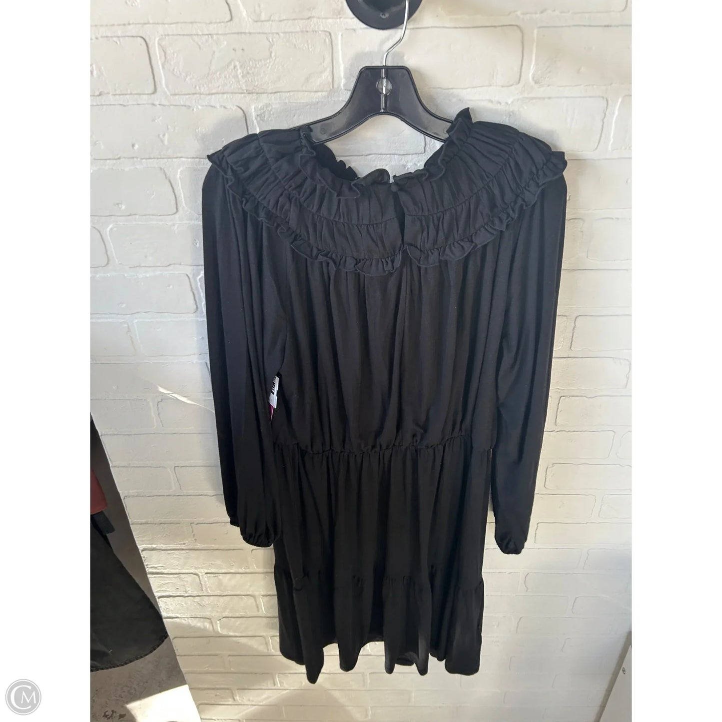 Dress Casual Midi By Ann Taylor In Black, Size: L