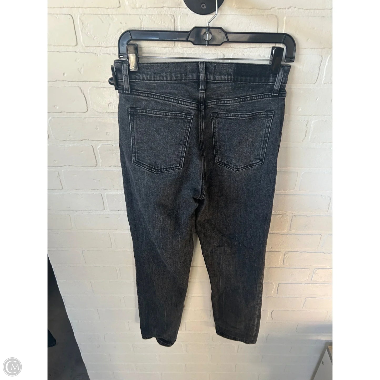Jeans Straight By Abercrombie And Fitch In Black Denim, Size: 0
