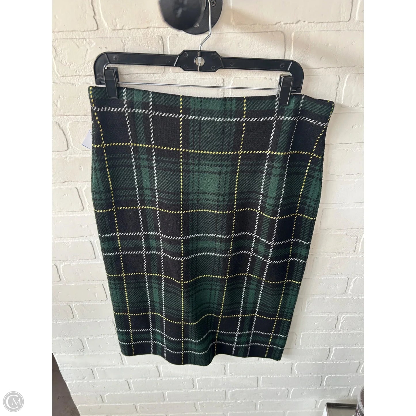 Skirt Midi By Ann Taylor In Black & Green, Size: 12