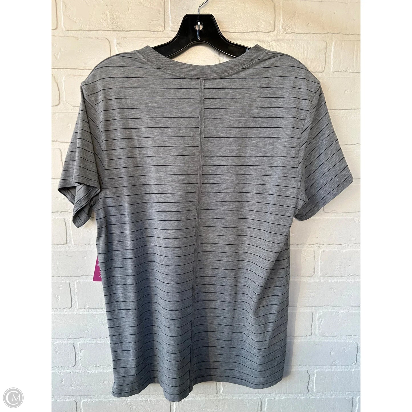 Athletic Top Short Sleeve By Lululemon In Grey, Size: S
