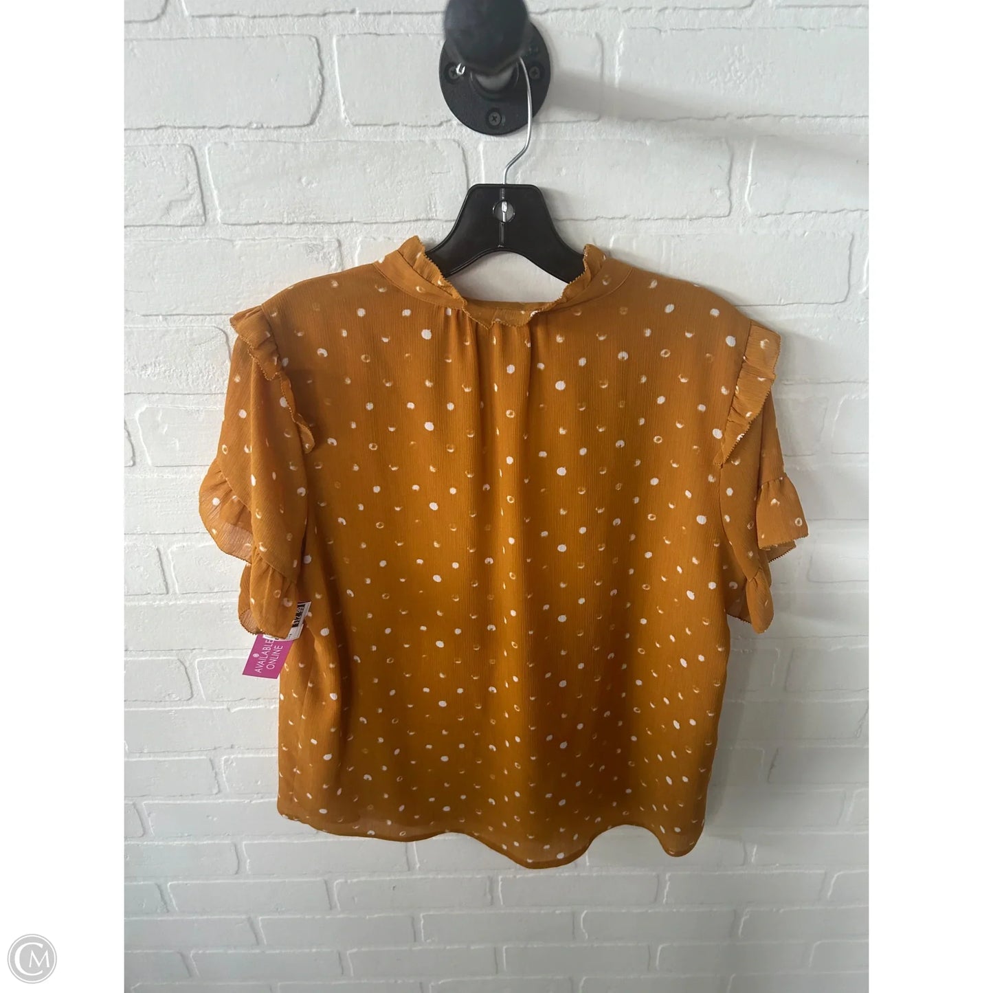 Top Short Sleeve By Point Sur In Yellow, Size: M