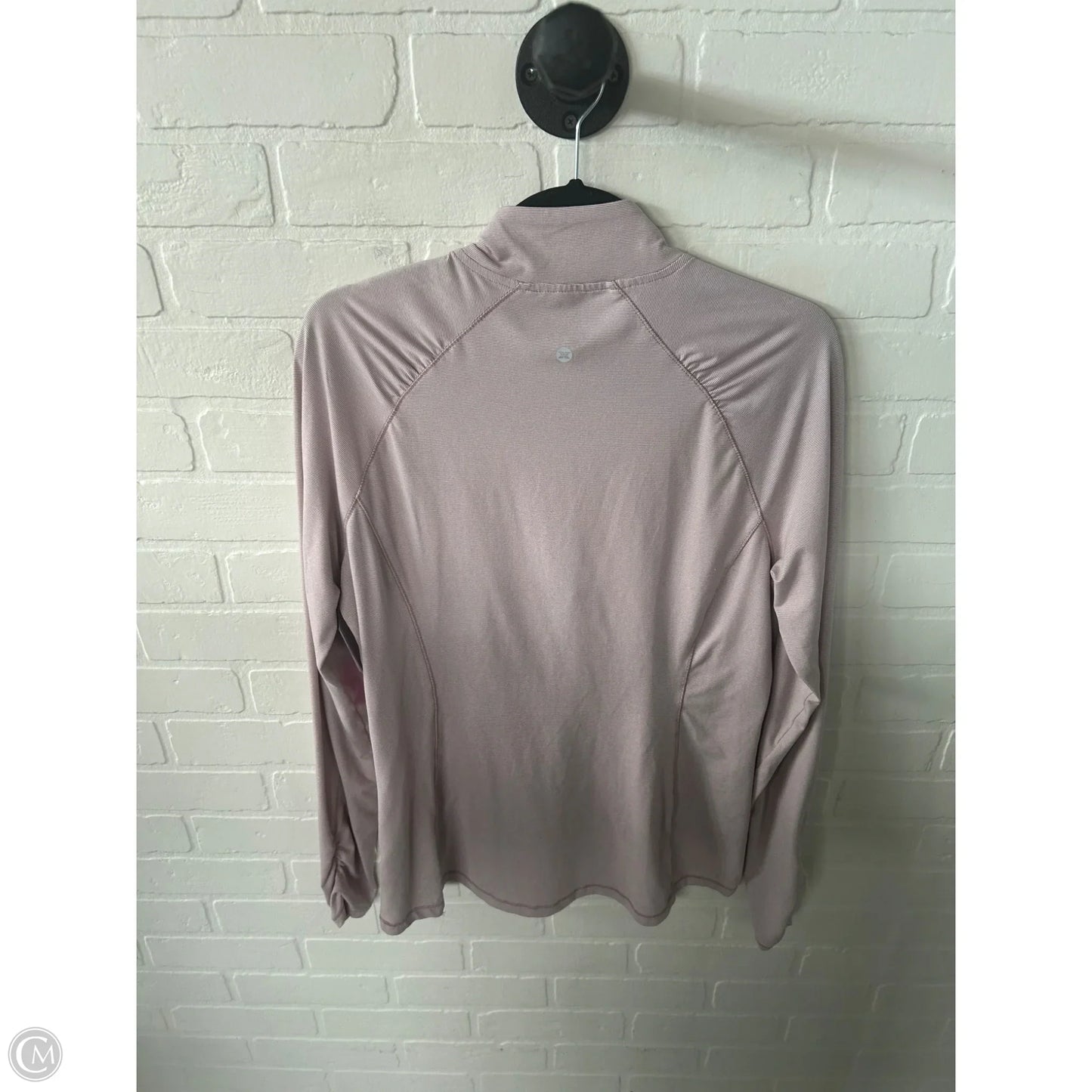 Athletic Top Long Sleeve Collar By Rbx In Pink, Size: L