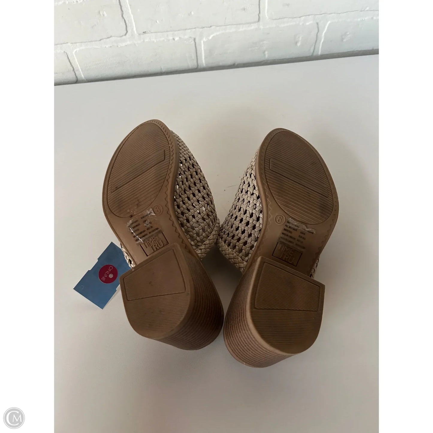 Shoes Heels Block By Time And Tru In Cream, Size: 8