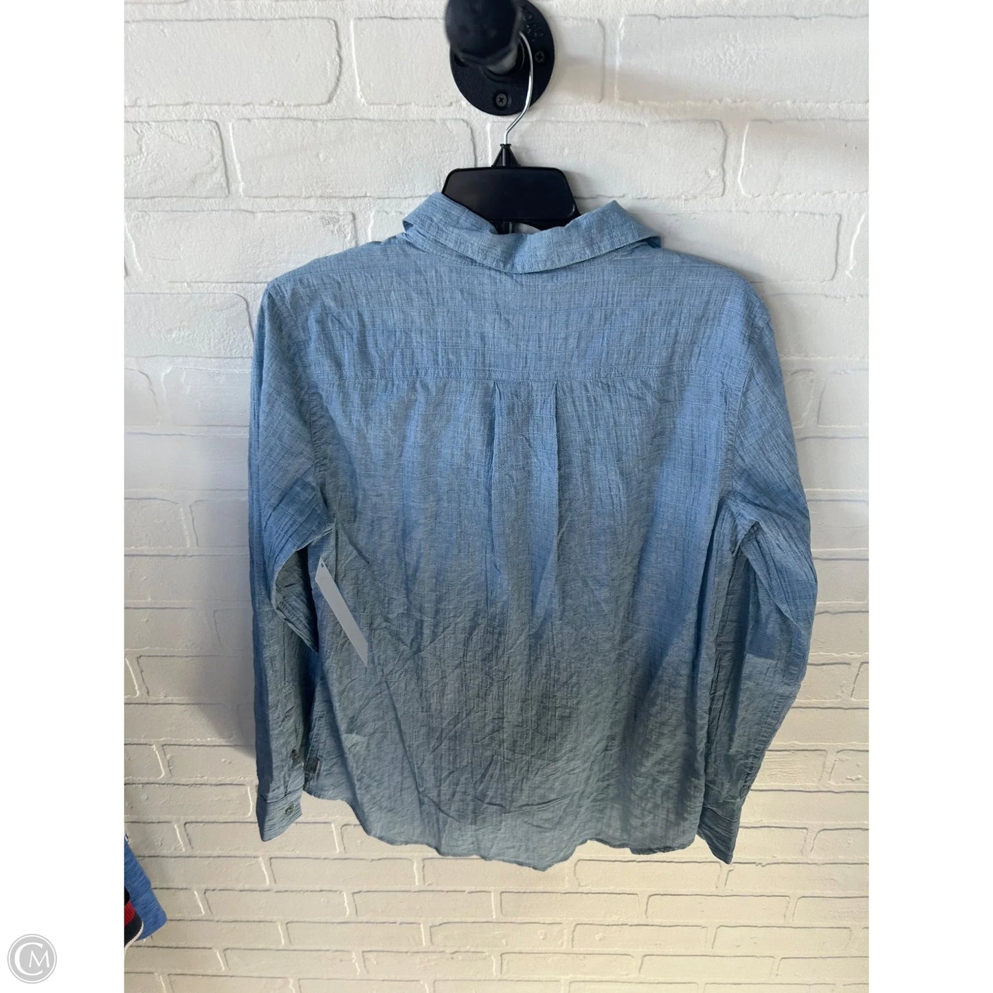 Top Long Sleeve By Eddie Bauer In Blue, Size: M