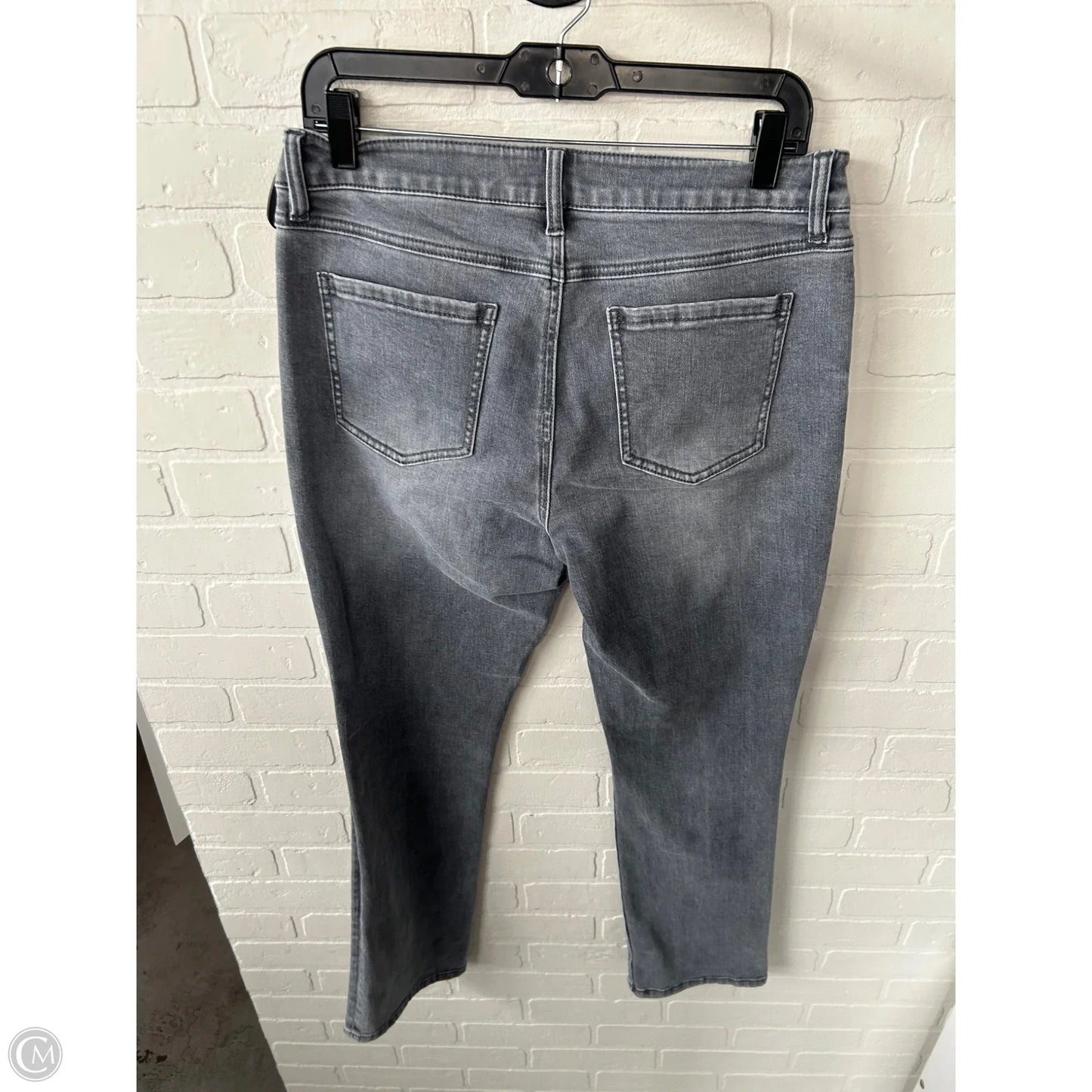 Jeans Straight By Cabi In Grey Denim, Size: 10