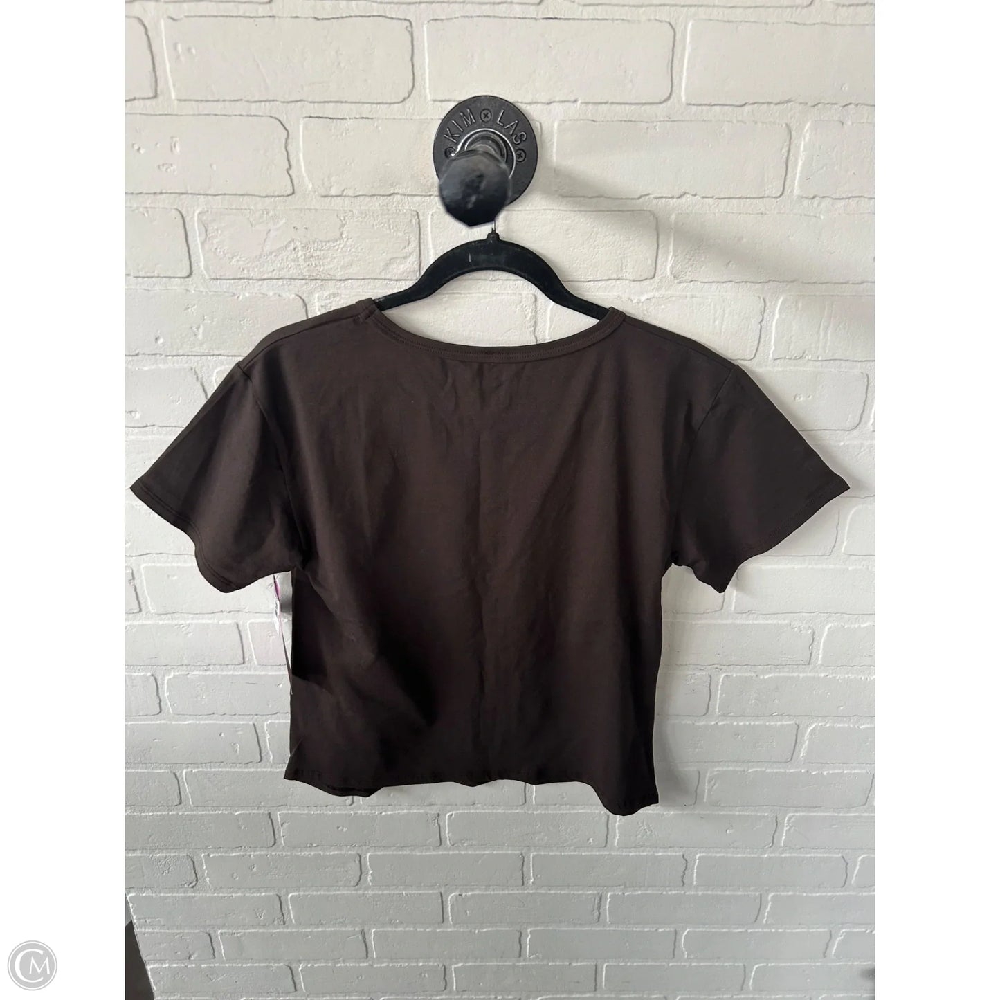 Top Short Sleeve Basic By Cme In Brown & Gold, Size: S