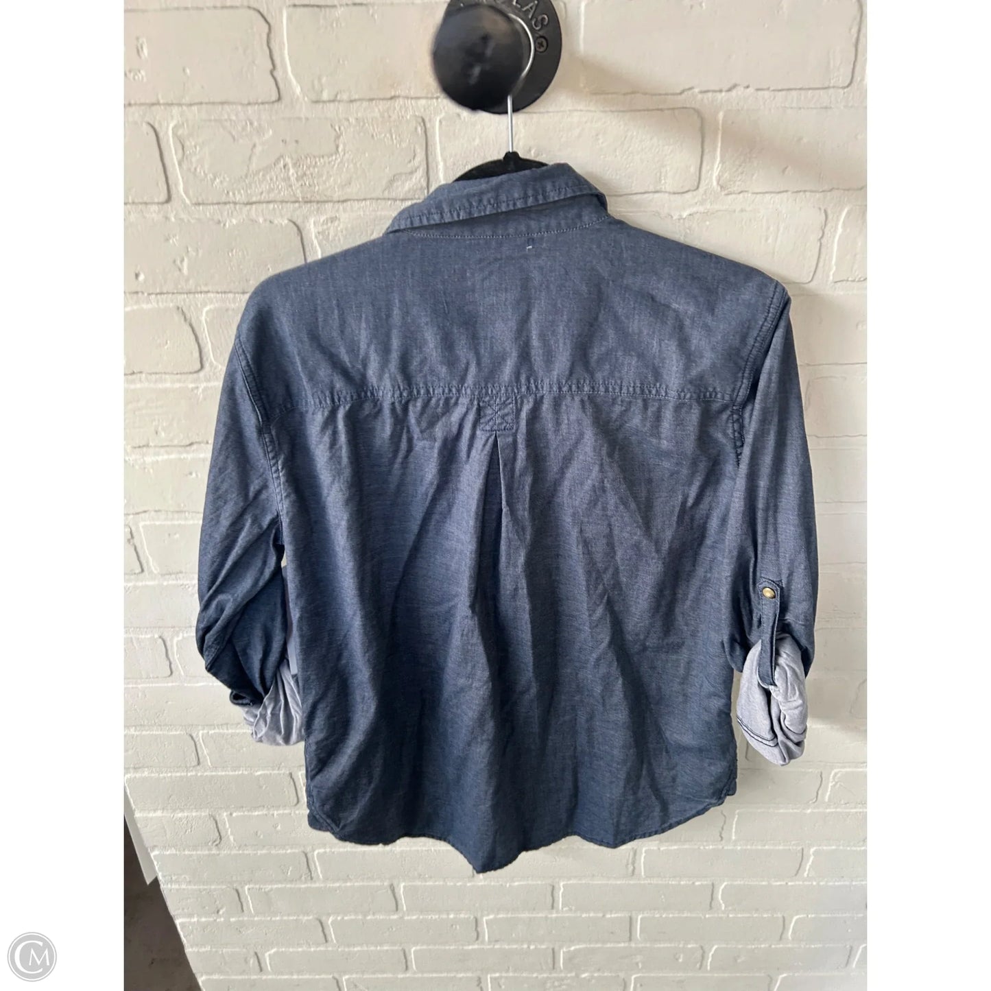 Top Long Sleeve By Cmc In Blue, Size: L