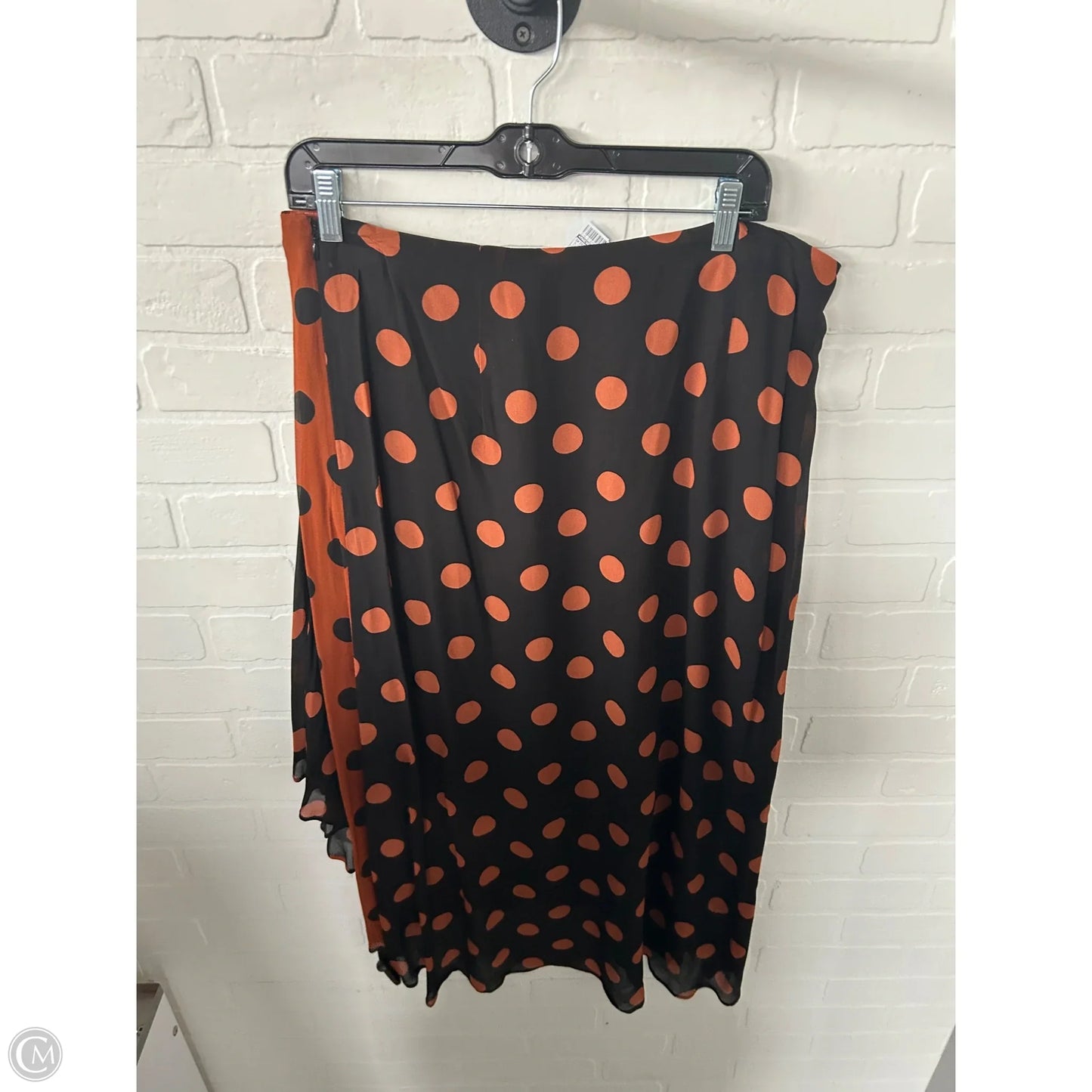 Skirt Maxi By Maeve In Black & Orange, Size: 12