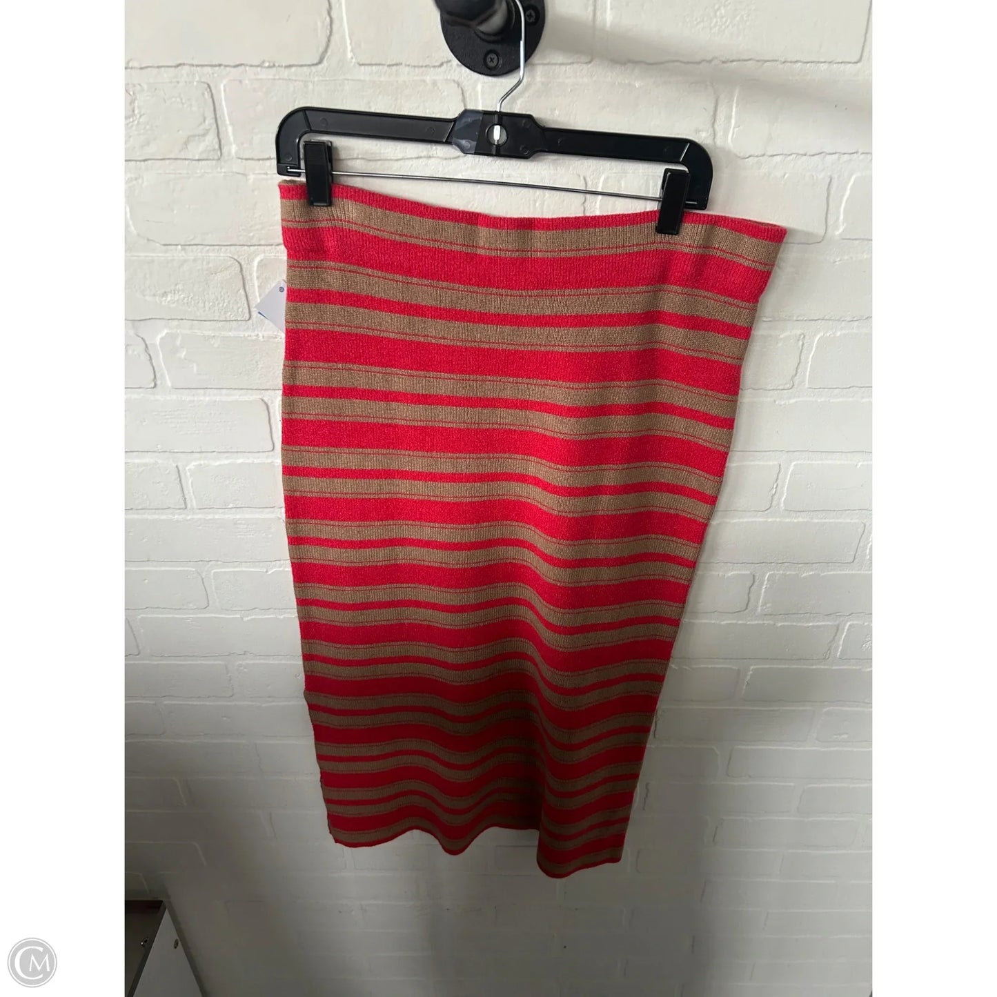 Skirt Maxi By Ann Taylor In Orange & Tan, Size: 12