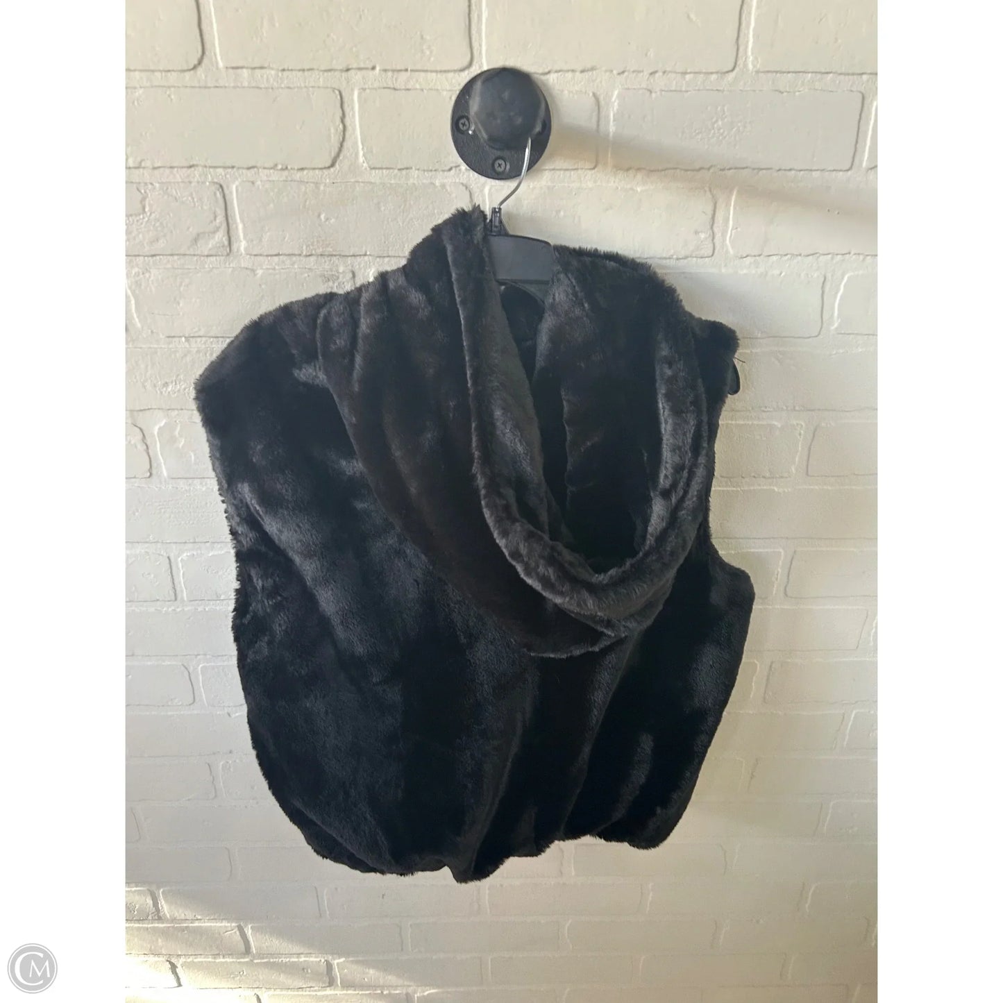 Vest Faux Fur & Sherpa By Promesa In Black, Size: L