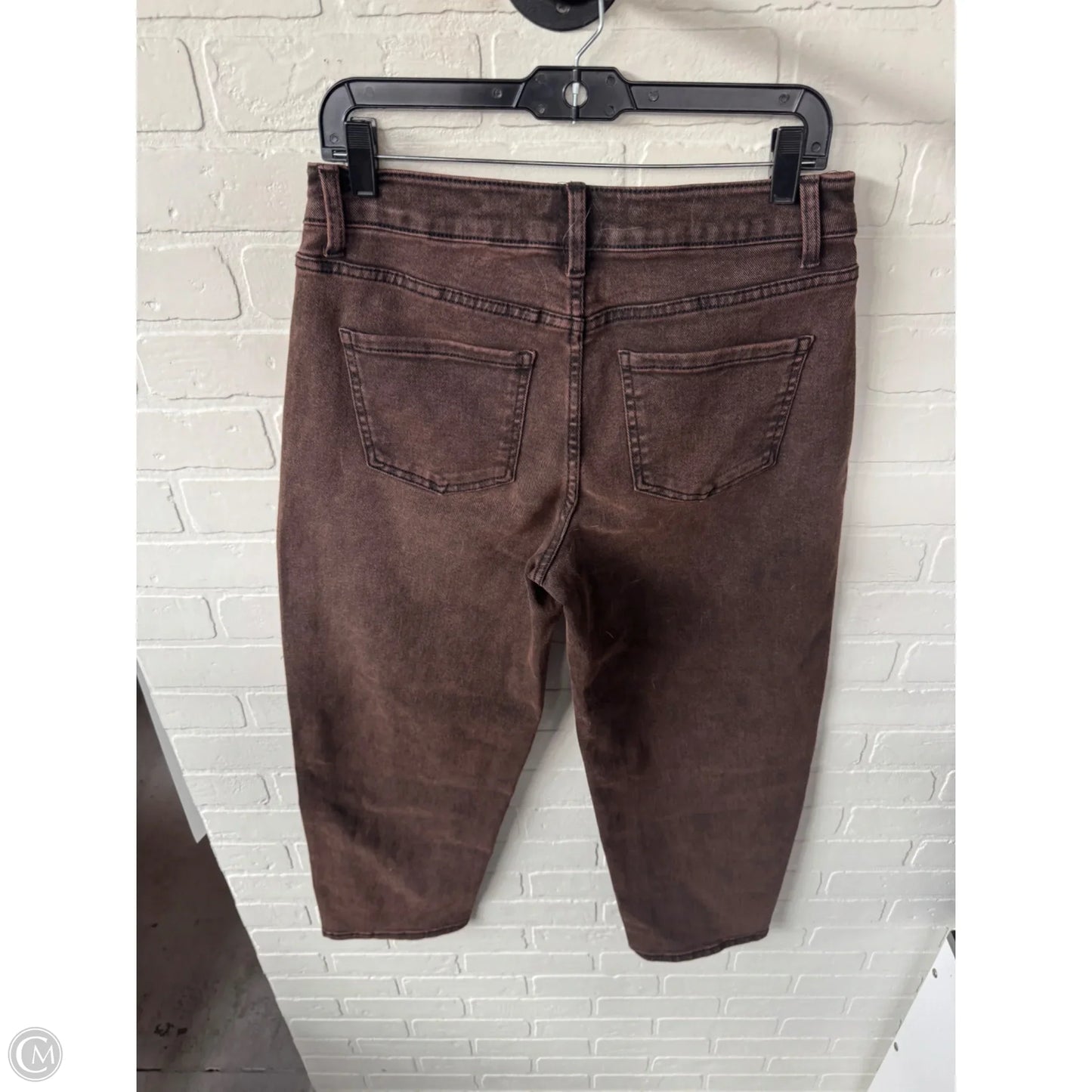 Jeans Straight By Time And Tru In Brown Denim, Size: 10