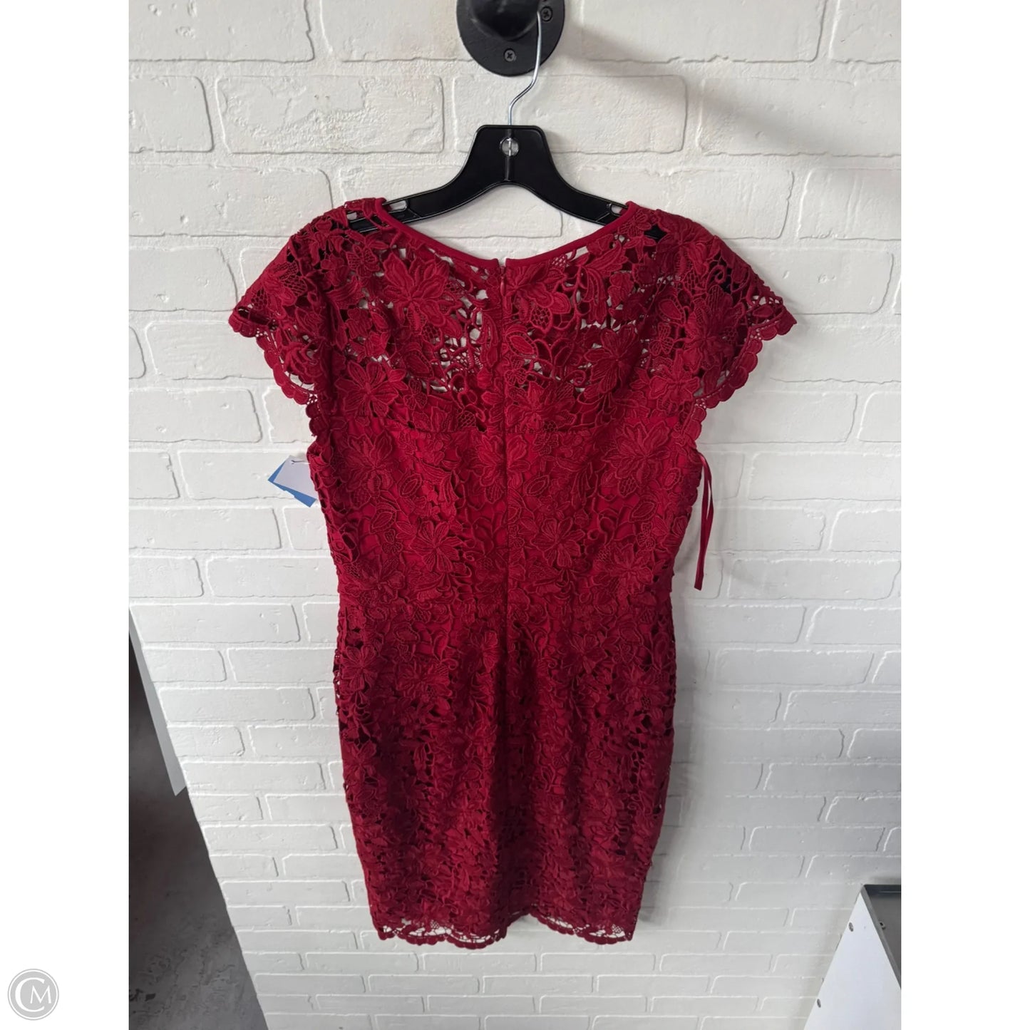 Dress Party Midi By Lauren By Ralph Lauren In Red, Size: M