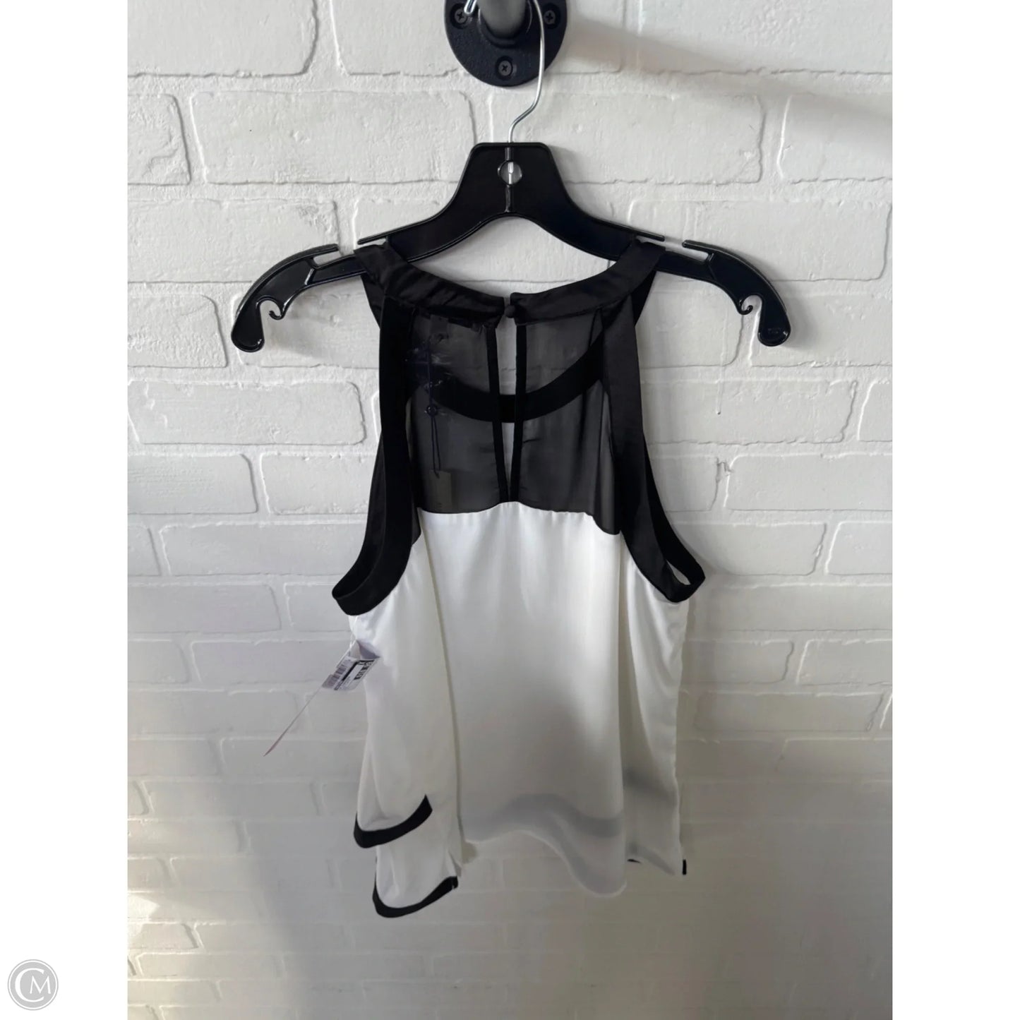 Top Sleeveless By Hawthorn In Black & White, Size: L