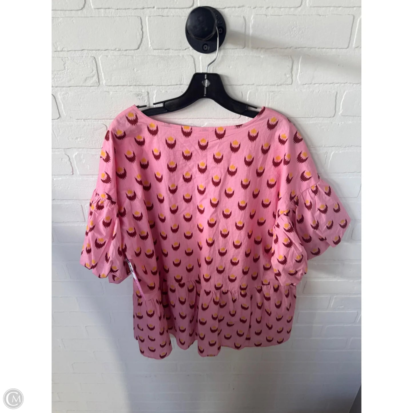Top Short Sleeve By Chicsoul In Pink, Size: 1x