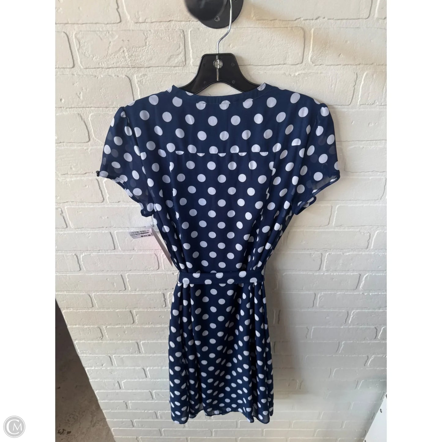 Dress Casual Midi By Robert Louis In Blue & White, Size: M